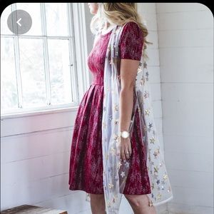 Lularoe burgandy Amelia Large